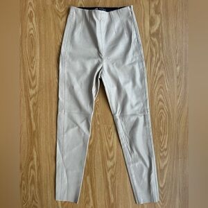 Zara Beige Leather Pants